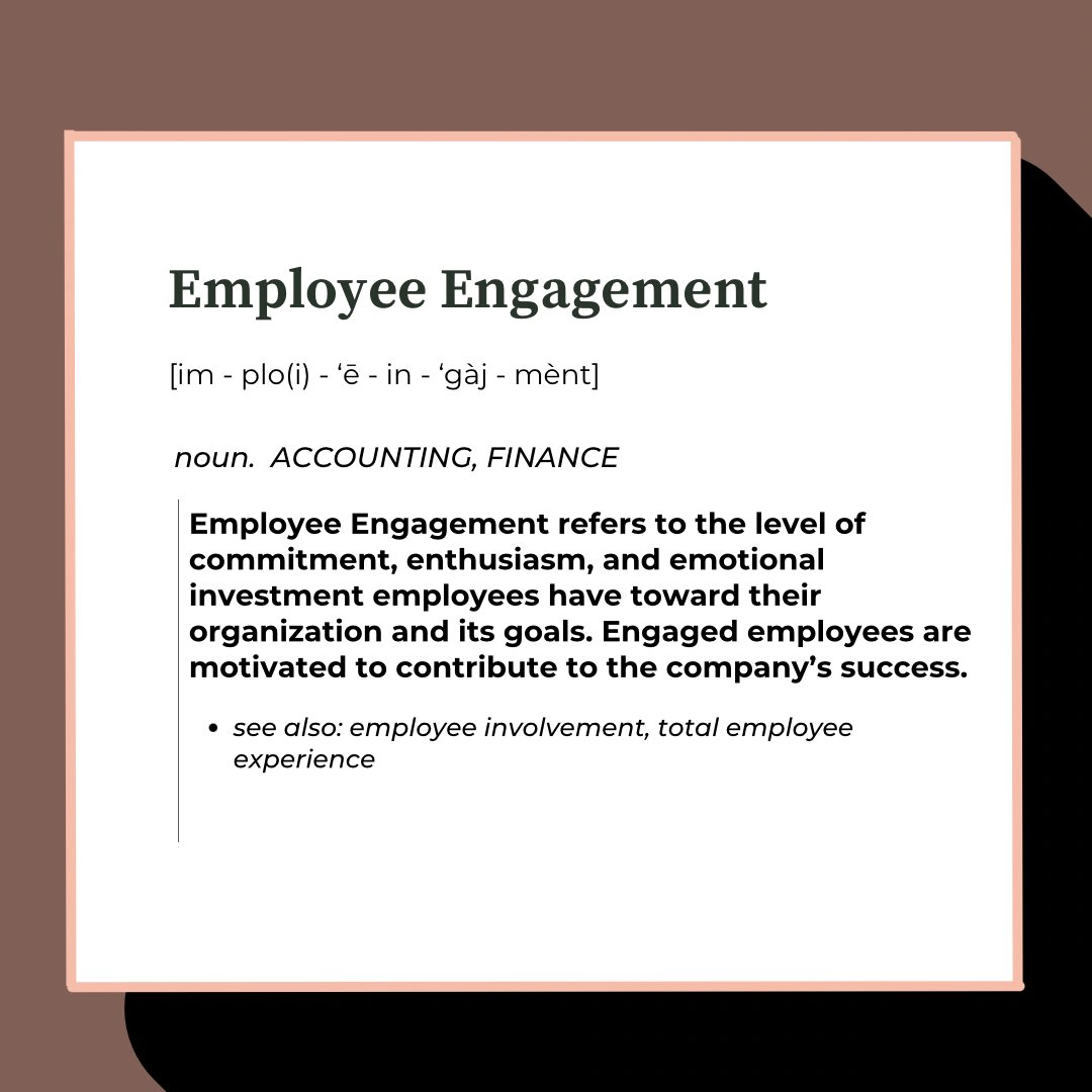 commercio_spmc's tweet photo. 💡 Engaged employees are the key to business success! This week’s #CorporateDictionary term breaks down Employee Engagement.
Find out why engagement is essential for productivity and retention — and how you can improve it in your workplace.
#EmployeeMotivation #WorkplaceCulture https://t.co/pu9sqffkH8