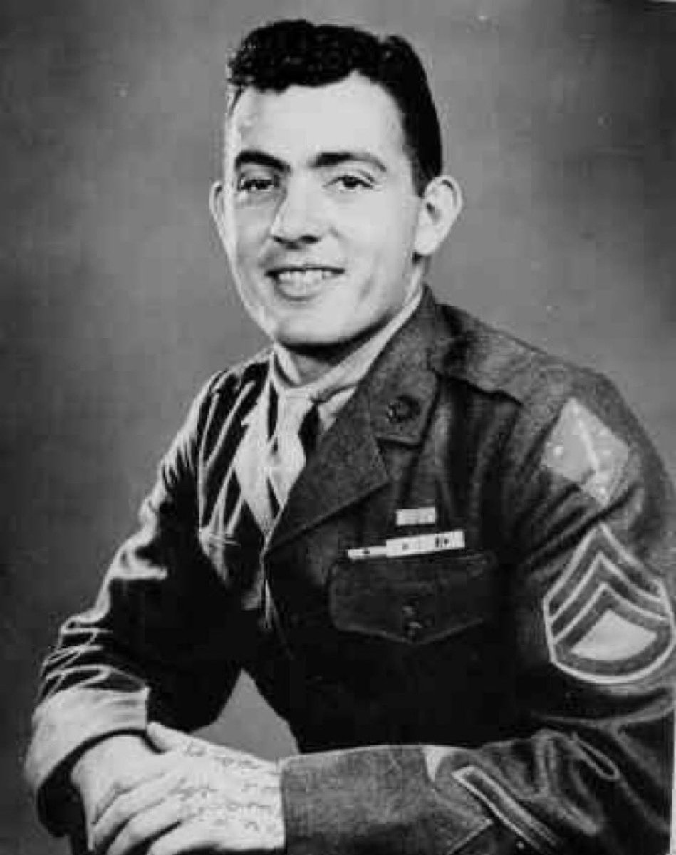 #OnThisDay 1945 John Basilone was Killed in Action on Iwo Jima. Armed with grenades &amp; demolitions, he single-handedly destroyed an enemy strong point and its defending garrison. Medal of Honor recipient for heroism at Guadalcanal he also earned the Navy Cross at #IwoJima #USMC