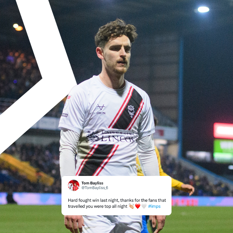 LincolnCity_FC's tweet photo. 📲 #MANLIN reaction from the lads.