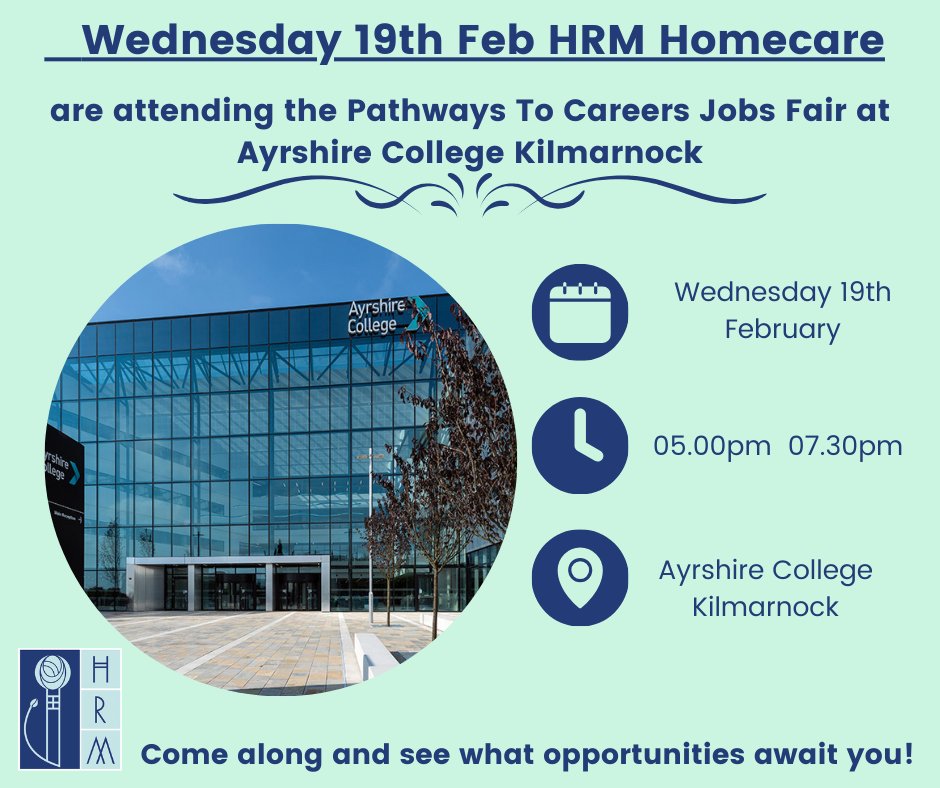 Join us at #PathwaystoCareers today 19/02/25. We will be attending with 50+ employers to meet with young people, parents/carers and educators within the authority. The event is being held at Ayrshire College Kilmarnock from 5pm–7.30pm.  #CareerOpportunities  #AyrshireCollege