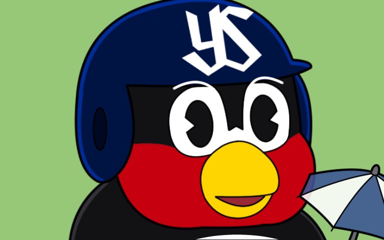 つば苦労ページ　似顔絵 過去作似顔絵】つば九郎 おつかれさま。ありがとう。 #swallows #東京