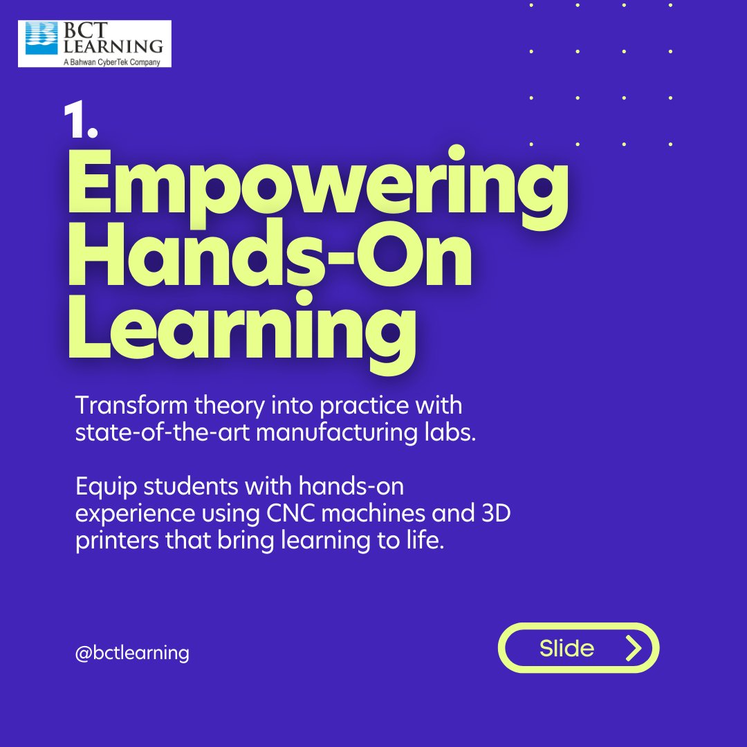 BCTLearning's tweet photo. Transform your curriculum with hands-on advanced manufacturing labs! Equip students with CNC, 3D printing, and smart factory experiences to prepare them for #Industry40.

#STEM #EdTech #Innovation https://t.co/OWWN6zTLx1