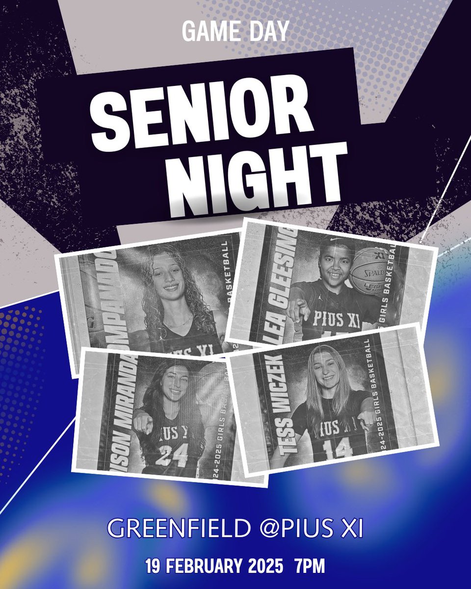 SENIOR NIGHT Hope to see you there 🏀🔥7pm <a href="/PXI_Athletics/">Pius XI Athletics</a> VS Greenfield