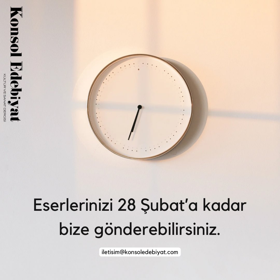 Eserlerinizi bekliyoruz.