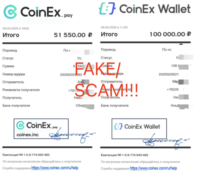 CoinExCS's tweet image. 🚨P2P scam reminder

Anyone who presses you to confirm payment quickly with a receipt from a third-party site may be a scammer.

🔎Send an appeal or a ticket if you find anything suspicious.

🔗support.coinex.com/hc/articles/32…

#CoinEx #scam @coinexcom @CoinEx_official
@coinexindia