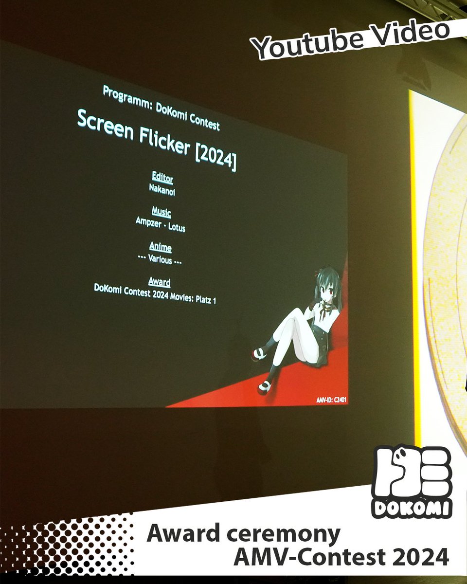 DoKomi's tweet photo. +++ New YouTube video - AMV competition 2024 award ceremony +++

Half way until DoKomi 2025 we serve you the award ceremony of the AMV competition, which was held in the AMVarea.

We hope you enjoy the great submissions and the moderation by Richi and Jan! 😁

Link below⬇️ https://t.co/Z8l6LWJwFO