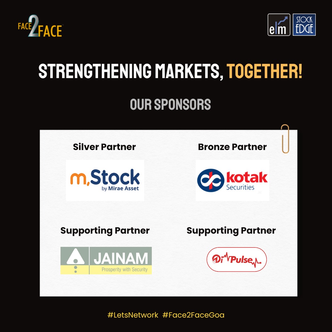 We’re thrilled to have <a href="/mstock_in/">mStock - Mirae Asset Capital Markets India</a>, <a href="/kotaksecurities/">Kotak Securities Ltd</a>, <a href="/jainambroking/">Jainam Broking Limited</a> &amp; <a href="/OiPulse/">OI Pulse</a> as our sponsors for Face2Face Stock Market Conclave 2025!

Join us in Goa for 3 days of learning, networking and expert market insights.

📅 4-6th March 
🔗 elearnmarkets.com/goa?utm_source…