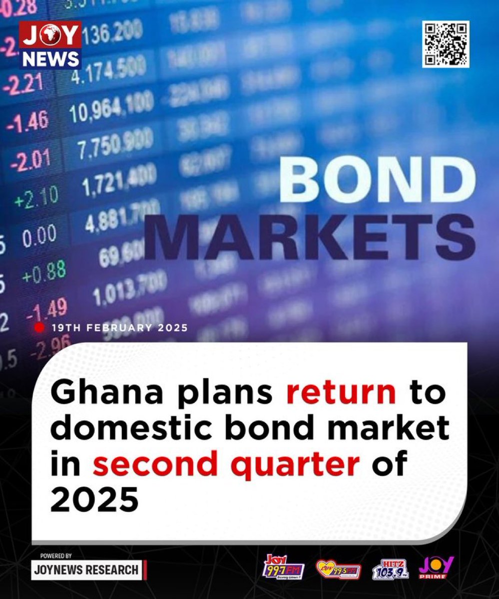 confidencesdw's tweet photo. The NDC government is restoring investor confidence! Ghana plans to return to the domestic bond market in Q2 2025, a clear sign of economic recovery under President Mahama’s leadership. #BuildingGhanaTogether #AbanPapaAba @imamissaharthur @fanti_boy @ndcgrassroots @nmuntaka https://t.co/dgM5ivQGNU