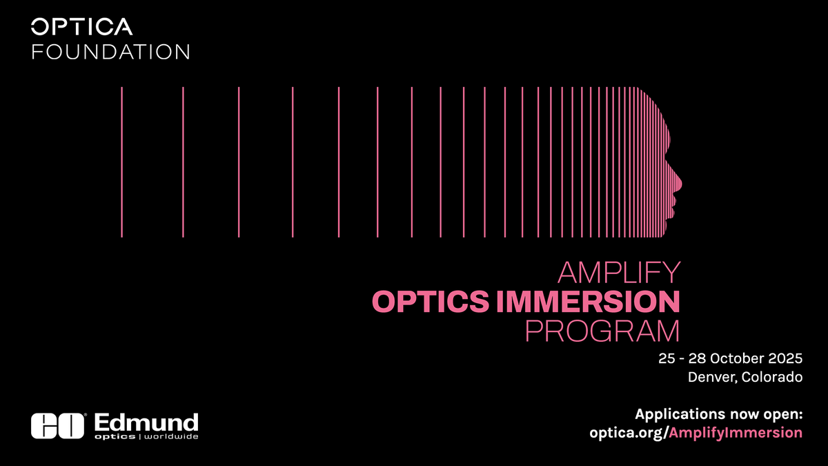 OpticaWorldwide's tweet photo. Have you applied to the Amplify Optics Immersion Program?

Each year, this program brings together Black students in physics and #engineering to explore research and #career opportunities in optics. 

Learn more and apply by 2 March: https://t.co/NvGWwMDjwQ https://t.co/t6eFjw438S