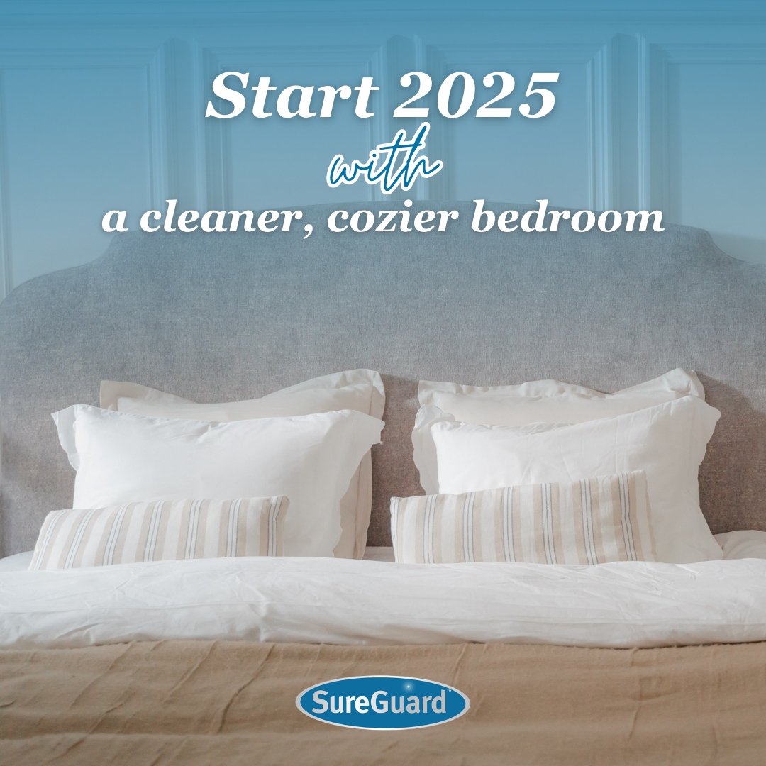 _sureguard's tweet photo. 🏠 Refresh your space for 2025 with these simple tips:

✨ Wash your bedding weekly.
✨ Declutter and donate what you no longer need.
✨ Protect your mattress and pillows with SureGuard to keep them fresh and allergen-free.

Shop SureGuard protectors on Amazon to get started! https://t.co/el7ilTx9px