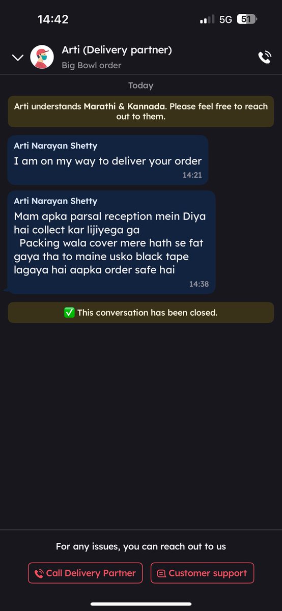 I just want to take a moment to appreciate Arti Narayan Shetty, a dedicated <a href="/zomato/">zomato</a> delivery partner, for her incredible effort in delivering my food today.Made my day😍♥️
<a href="/deepigoyal/">Deepinder Goyal</a>