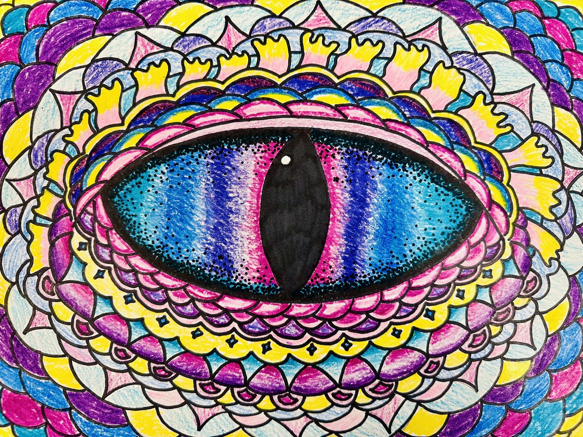 missh_ART_mann's tweet photo. 🐲👁️Some finished 5th grade dragon eyes focusing on contour line, organic shapes, proportion, texture, pattern &amp; value after learning about the interdisciplinary art of animation!👁️🐲 #mcspedden #inspireoneinspiremany #elementaryart #fisdfineartsleads @McSpeddenES @friscofinearts https://t.co/DdmX4mqNMX
