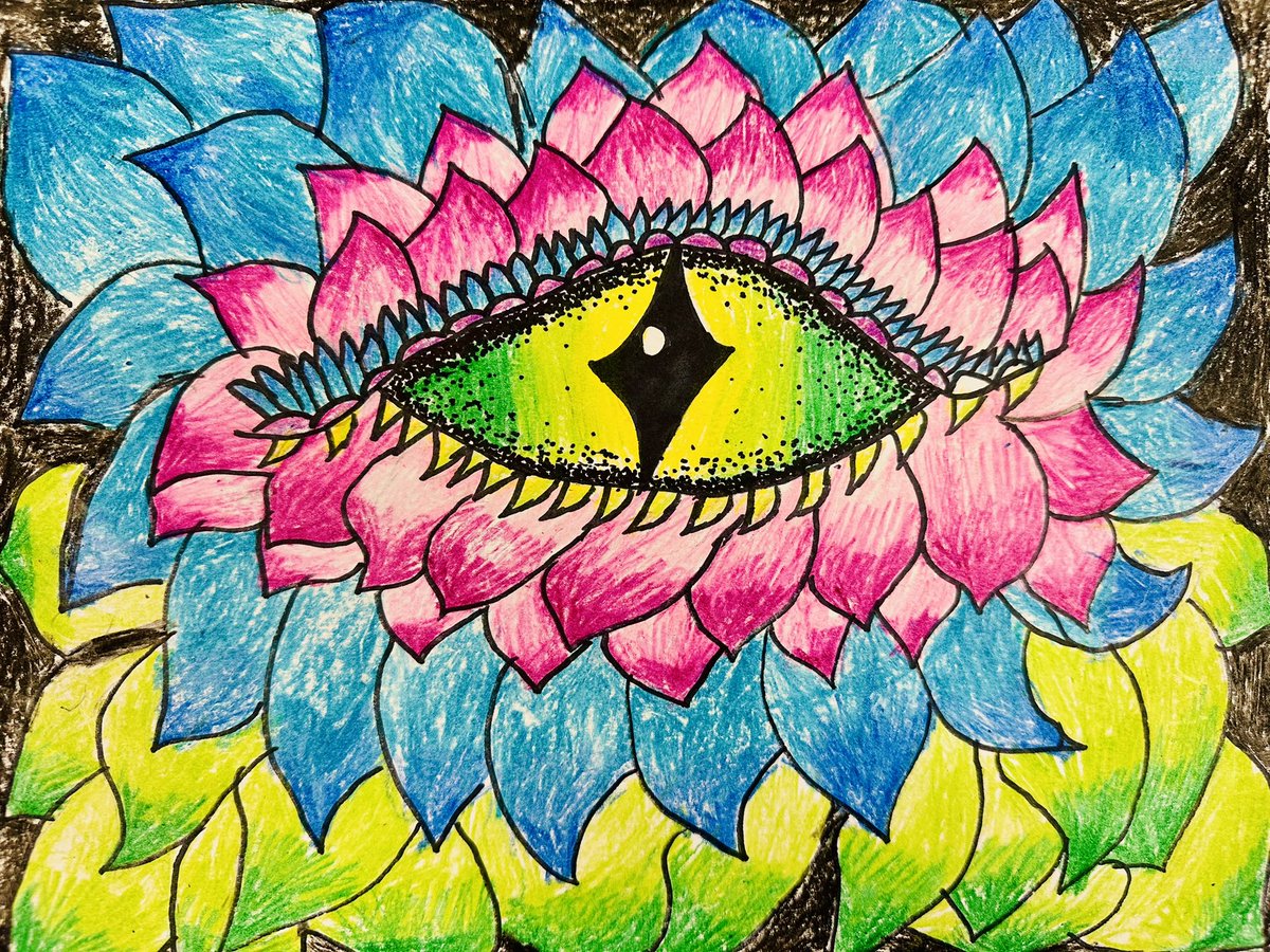 missh_ART_mann's tweet photo. 🐲👁️Some finished 5th grade dragon eyes focusing on contour line, organic shapes, proportion, texture, pattern &amp; value after learning about the interdisciplinary art of animation!👁️🐲 #mcspedden #inspireoneinspiremany #elementaryart #fisdfineartsleads @McSpeddenES @friscofinearts https://t.co/DdmX4mqNMX