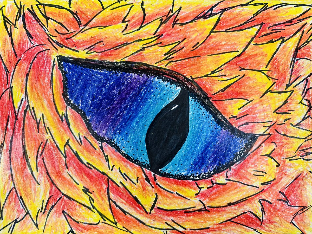 missh_ART_mann's tweet photo. 🐲👁️Some finished 5th grade dragon eyes focusing on contour line, organic shapes, proportion, texture, pattern &amp; value after learning about the interdisciplinary art of animation!👁️🐲 #mcspedden #inspireoneinspiremany #elementaryart #fisdfineartsleads @McSpeddenES @friscofinearts https://t.co/MQoyNfeS68