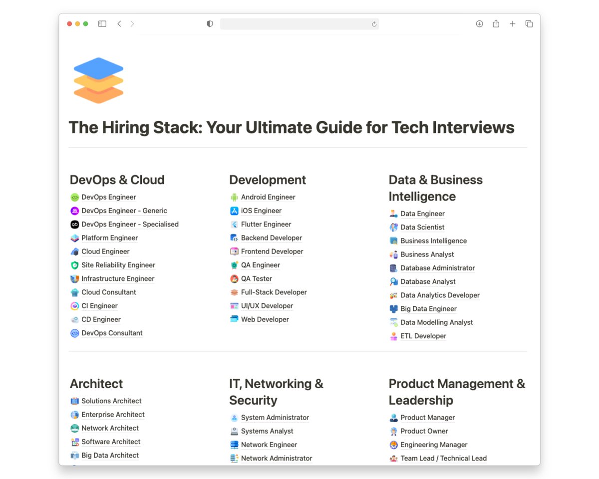 NEVER MISS OUT ON HIRING TOP TALENT AGAIN

I created The Hiring Stack to help you effectively hire the right tech talent.

- 5500+ questions
- 16 ultimate questions
- 60+ tech roles

Like + Reply "Hire" and I'll DM you the full guide, FREE for the next 24 hours.

(Must be