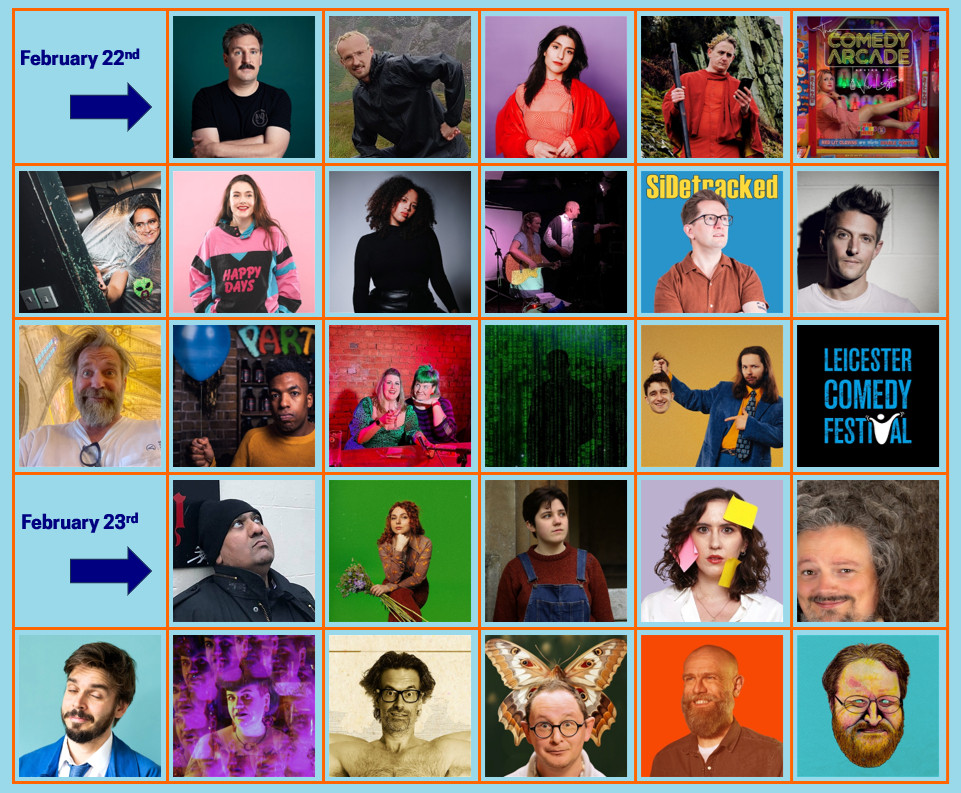 ACMS (@altcommemsoc) on Twitter photo Much gold at <a href="/LeicsComedyFest/">Leicester Comedy Festival</a> this weekend, go see e.g.
<a href="/TwiceBriceBrice/">Ali Brice. Woohoo!</a>!
<a href="/CallMeCantrill/">Chris Cantrill's off on his debut UK tour!</a>!
<a href="/VixLeyton/">Vix Leyton 🏴🏳️🌈</a>!
<a href="/MarjoleinR/">Marjolein Robertson</a>!
<a href="/marydoesgigs/">Mary O’Connell</a>!
<a href="/mayor_daughter/">The Mayor and his Daughter</a>!
<a href="/SiDeaves/">Si Deaves - watch Si-Clops NOW #linkinbio</a>!
<a href="/mrTonyLaw/">TONY Law</a>!
<a href="/Toussaint_X/">Toussaint Douglass</a>!
<a href="/leslie_eb/">Leslie Ewing-Burgesse</a>!
<a href="/WeirdosComedy/">Weirdos Comedy</a>!
<a href="/alwinsol/">Alwin Solanky</a>!
<a href="/AniaMags/">Ania Magliano</a>!
<a href="/caitrionadowden/">Caitriona</a>!
<a href="/JozNorris/">Joz Norris</a>!
<a href="/marcusbrig/">Marcoooos!</a>! Much gold at <a href="/LeicsComedyFest/">Leicester Comedy Festival</a> this weekend, go see e.g.
<a href="/TwiceBriceBrice/">Ali Brice. Woohoo!</a>!
<a href="/CallMeCantrill/">Chris Cantrill's off on his debut UK tour!</a>!
<a href="/VixLeyton/">Vix Leyton 🏴🏳️🌈</a>!
<a href="/MarjoleinR/">Marjolein Robertson</a>!
<a href="/marydoesgigs/">Mary O’Connell</a>!
<a href="/mayor_daughter/">The Mayor and his Daughter</a>!
<a href="/SiDeaves/">Si Deaves - watch Si-Clops NOW #linkinbio</a>!
<a href="/mrTonyLaw/">TONY Law</a>!
<a href="/Toussaint_X/">Toussaint Douglass</a>!
<a href="/leslie_eb/">Leslie Ewing-Burgesse</a>!
<a href="/WeirdosComedy/">Weirdos Comedy</a>!
<a href="/alwinsol/">Alwin Solanky</a>!
<a href="/AniaMags/">Ania Magliano</a>!
<a href="/caitrionadowden/">Caitriona</a>!
<a href="/JozNorris/">Joz Norris</a>!
<a href="/marcusbrig/">Marcoooos!</a>!