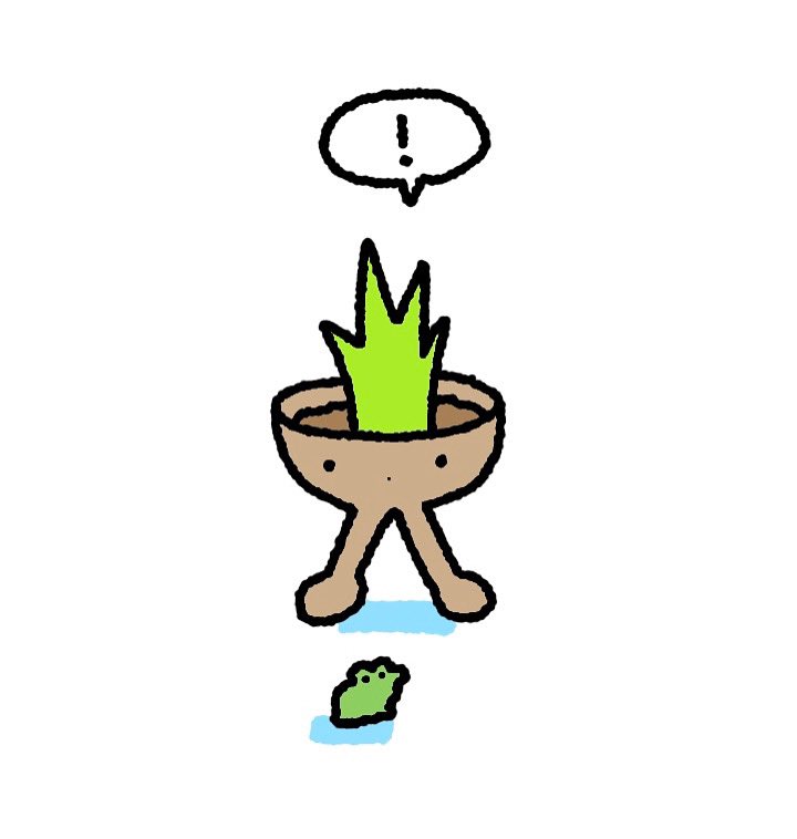 개구리와 게무!
친구가 될 수 있을지도😳👀