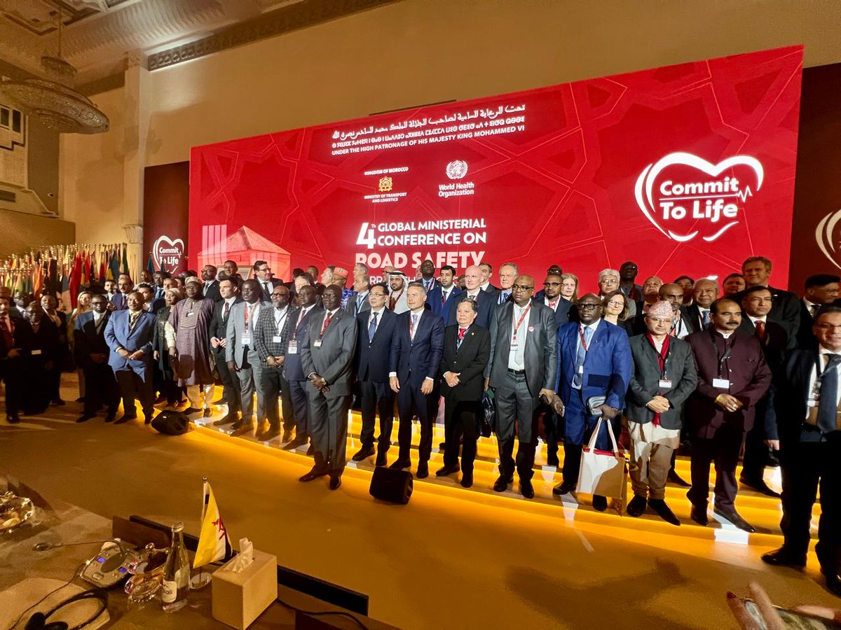 EmbajadadePana2's tweet image. La Embajadora @IsbethQuiel acompaña la participación del Viceministro Manuel Zambrano del @MINSAPma en su participación en la 4a Conferencia Ministerial sobre Seguridad Vial en 🇲🇦. Panamá ratifica su compromiso con una movilidad segura. #SeguridadVial #RoadSafety #CommitToLife