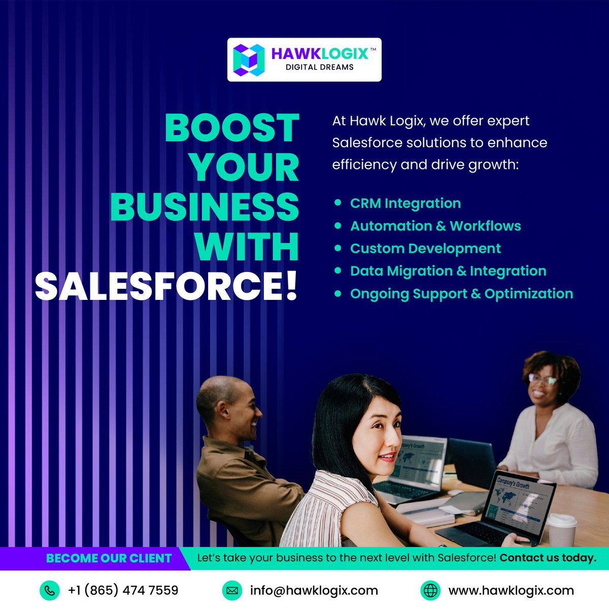 HAWKLOGIX1's tweet photo. Boost your business with expert Salesforce solutions—streamline, automate, and grow! 🚀

#HawkLogix #SoftwareCompany #SoftwareDevelopment #Salesforce #SalesforceDevelopment #BusinessGrowth #CRM #TechInnovation https://t.co/Fd4Ha5opMr