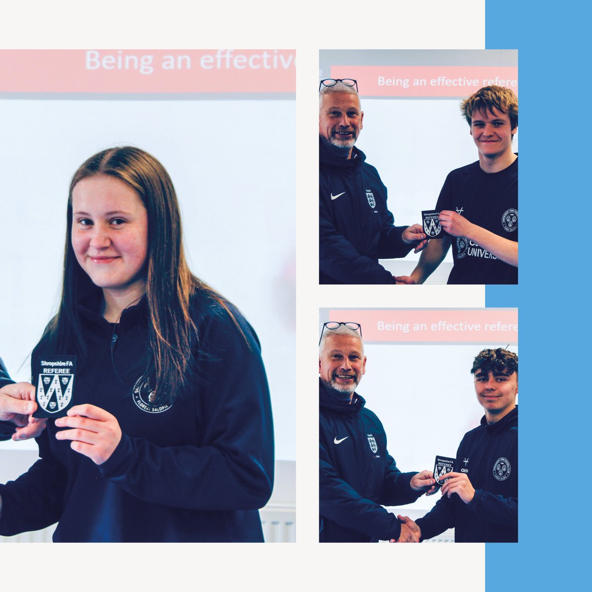 ⚽️ | Students from our college and university pathways had the opportunity to take part in the FA Referees course, this week supported by <a href="/ShropshireFA/">⚽️🏆Shropshire FA🏆⚽️</a>'s tutor team.

This course has created 21 more referees for Shropshire and has been a great opportunity for our students! 👏