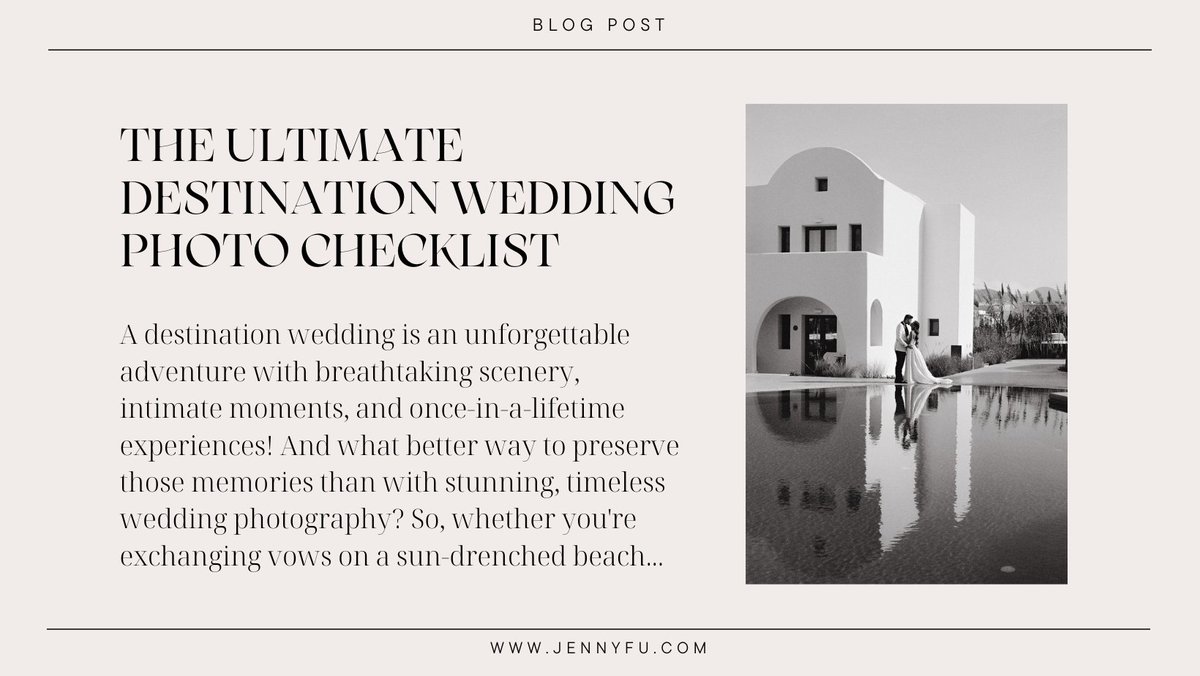 How can you preserve a Destination Wedding in the best way possible? Read our blog here:

 jennyfu.com/the-ultimate-d…

#destinationwedding #jennyfustudio #timeless