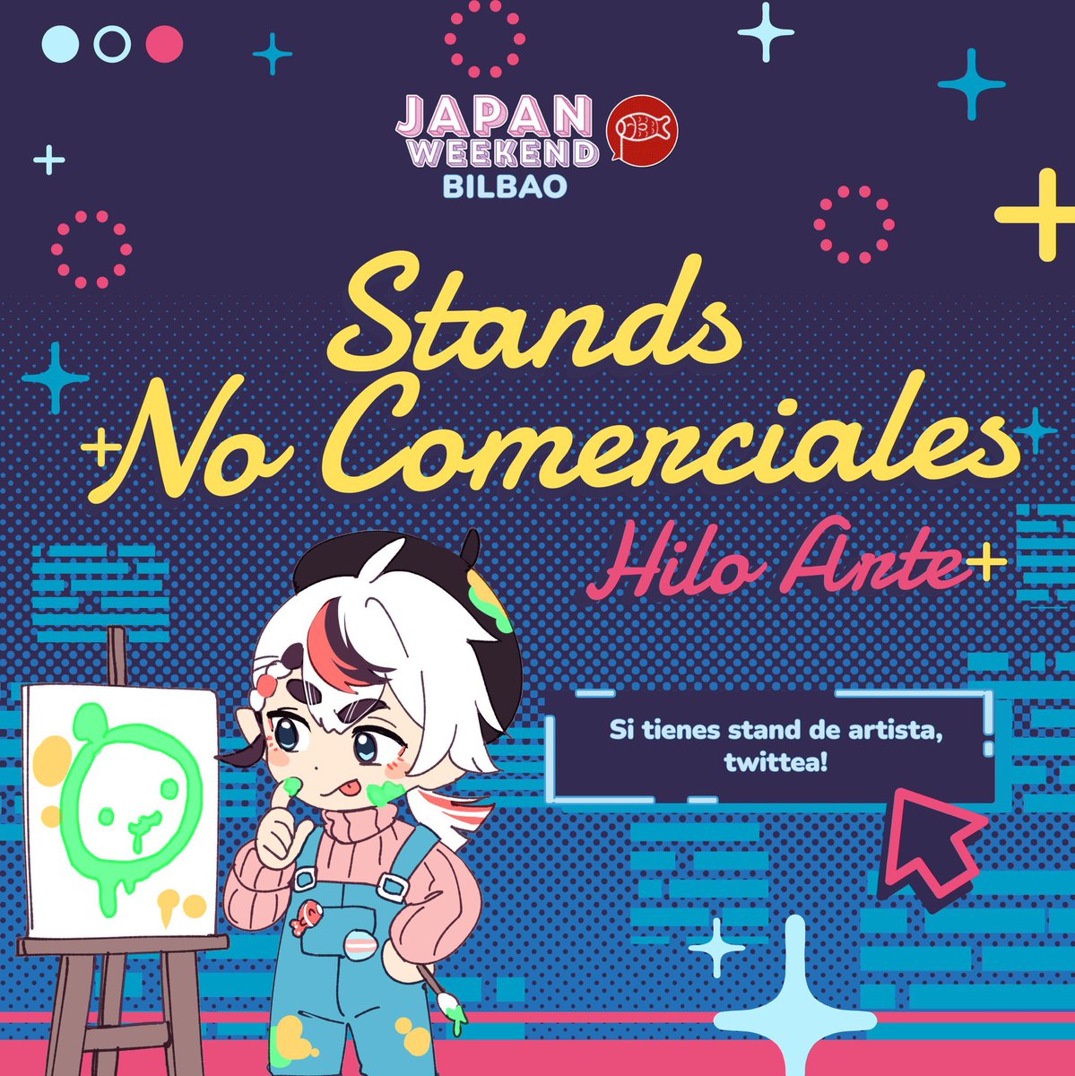 🎨 𝐇𝐢𝐥𝐨 𝐝𝐞 𝐚𝐫𝐭𝐢𝐬𝐭𝐚𝐬 𝐝𝐞 #JapanWeekendBilbao 🎨

Si tienes stand de artista el 22 de febrero, responde al post con tu ubicación y ejemplos del material que llevarás para que puedan localizarte. ¡Y ayuda con un RT! 🫡✨