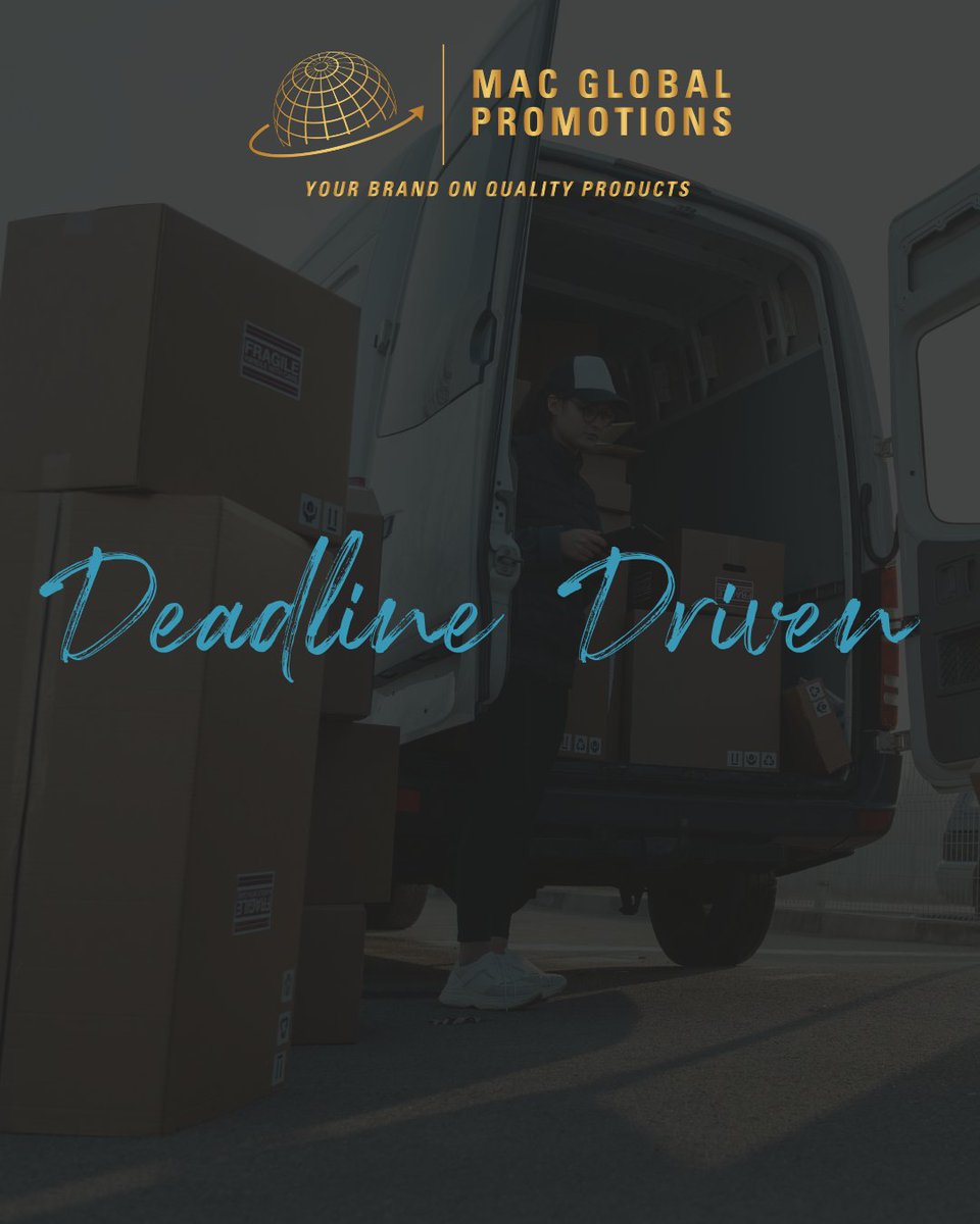 ⏰ Rushing to meet a tight deadline for your next event? We’ve got you covered!

loom.ly/uCW9LPk

 #OnTimeDelivery #DeadlineDriven #MACGlobalPromotions ⏱️🎯
