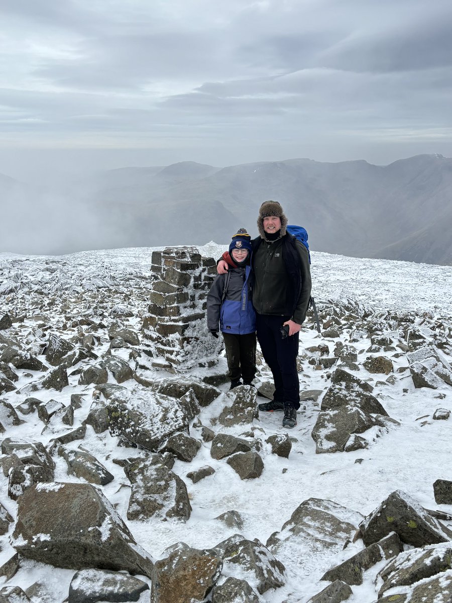 I’d always fancied Scafell Pike in winter so took the lad up it and neighbouring Lingmell this week. 

He bloody loved it.