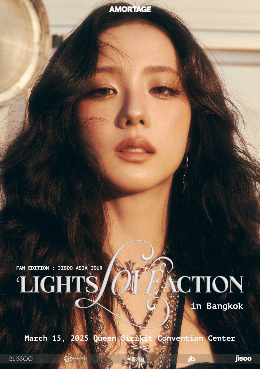 💓💓ตึก ตึก ตึก 💓💓 อัตราการเต้นของหัวใจเต้นแรงขนาดนี้เพราะ…
 2025 JISOO ASIA TOUR : "LIGHTS, LOVE, ACTION!" IN BANGKOK มาแล้ววววววว ❤️‍🔥

แฟนทัวร์เดี่ยวครั้งแรกของจีซู !! ที่มาพร้อมกับการปล่อยอัลบั้มเดี่ยว Amortage ที่ทำเอาแฟน ๆ