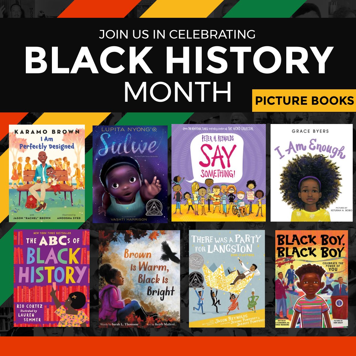 Introduce little ones to powerful stories that celebrate Black history, culture, and achievements. This picture book collection inspires young readers to appreciate diversity and equality.

Explore the full list: bit.ly/3EtRHcU