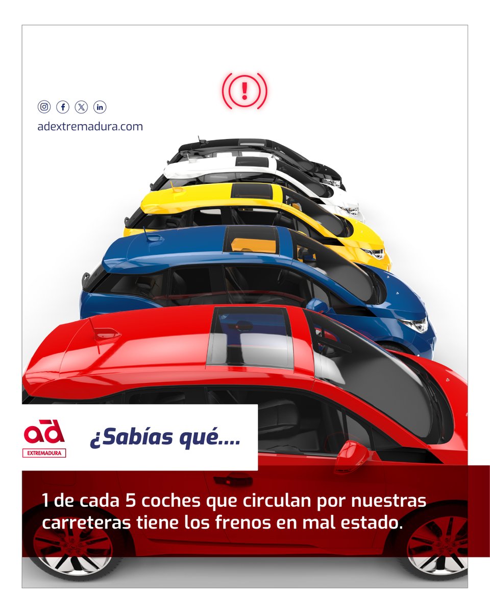 AD Extremadura (@ad_extremadura) on Twitter photo ๐๐ก ยฟSabรญas que...?โฃ
๐ญ ๐ฑ๐ฒ ๐ฐ๐ฎ๐ฑ๐ฎ ๐ฑ ๐ฐ๐ผ๐ฐ๐ต๐ฒ๐ que circulan por nuestras carreteras tiene los frenos en mal estado.โฃ
โฃ
Mantener los frenos en buen estado no es solo una cuestiรณn tรฉcnica, es una cuestiรณn de seguridad para ti y para todos los que estรกn en la carretera.โฃ ๐๐ก ยฟSabรญas que...?โฃ
๐ญ ๐ฑ๐ฒ ๐ฐ๐ฎ๐ฑ๐ฎ ๐ฑ ๐ฐ๐ผ๐ฐ๐ต๐ฒ๐ que circulan por nuestras carreteras tiene los frenos en mal estado.โฃ
โฃ
Mantener los frenos en buen estado no es solo una cuestiรณn tรฉcnica, es una cuestiรณn de seguridad para ti y para todos los que estรกn en la carretera.โฃ