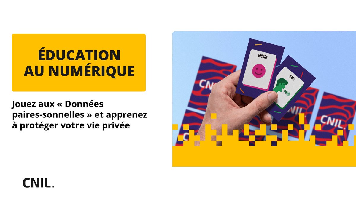 Comment sensibiliser petits et grands à la protection des données personnelles tout en s’amusant ?
La CNIL revisite le classique jeu de paires pour sensibiliser petits et grands aux enjeux de la vie privée. Découvrez-le ici 👉cnil.fr/fr/donnees-pai…