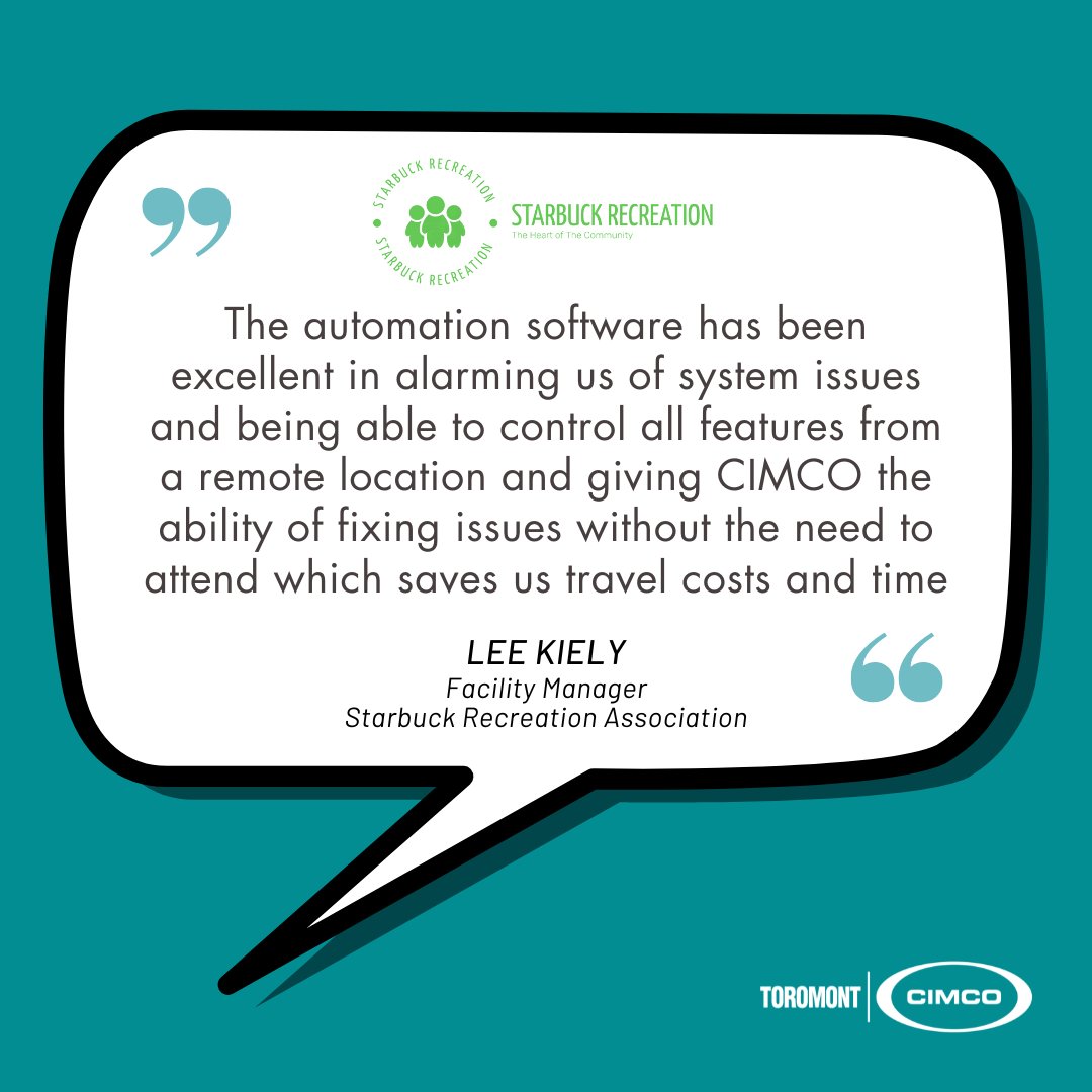Your success, Our Pride!

Thank you, Starbuck Recreation, for partnering with CIMCO on your facility upgrade. We're proud to contribute to your community's success with our advanced solutions.

Read more:
zurl.co/tXKSj

#testimonial #thankyou #gonatrefs