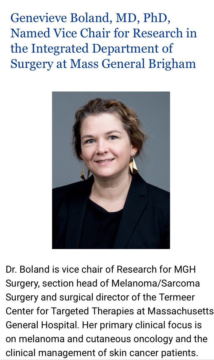 Genevieve Boland, MD, PhD (@gmboland) on Twitter photo Delighted to take on this new role as Vice Chair of Research for the Integrated Department of Surgery <a href="/MassGenBrigham/">Mass General Brigham</a> Delighted to take on this new role as Vice Chair of Research for the Integrated Department of Surgery <a href="/MassGenBrigham/">Mass General Brigham</a>