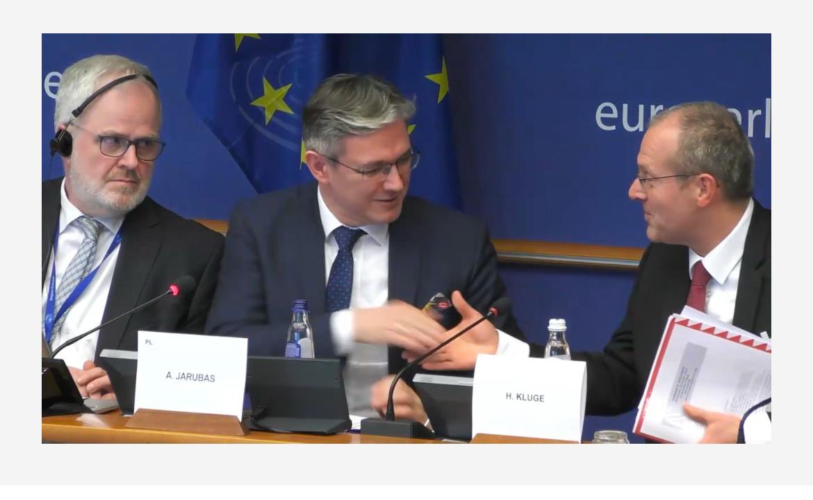 Hans Kluge (@hans_kluge) on Twitter photo .<a href="/WHO/">World Health Organization (WHO)</a> and the EU share a common vision for a safer, healthier & more equal Europe - the foundation of our strategic partnership.
This is what I emphasized when speaking at the European Parliament’s Committee on Public Health, where I also laid out my vision for the Pan-European .<a href="/WHO/">World Health Organization (WHO)</a> and the EU share a common vision for a safer, healthier & more equal Europe - the foundation of our strategic partnership.
This is what I emphasized when speaking at the European Parliament’s Committee on Public Health, where I also laid out my vision for the Pan-European