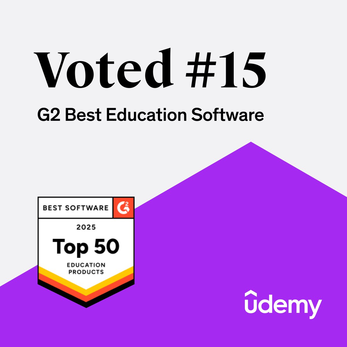 We've earned our spot on G2's prestigious 2025 Best Software Awards!

Being recognized in the Best Education Software Products category validates our commitment to transforming lives through learning for our customers and learners worldwide.