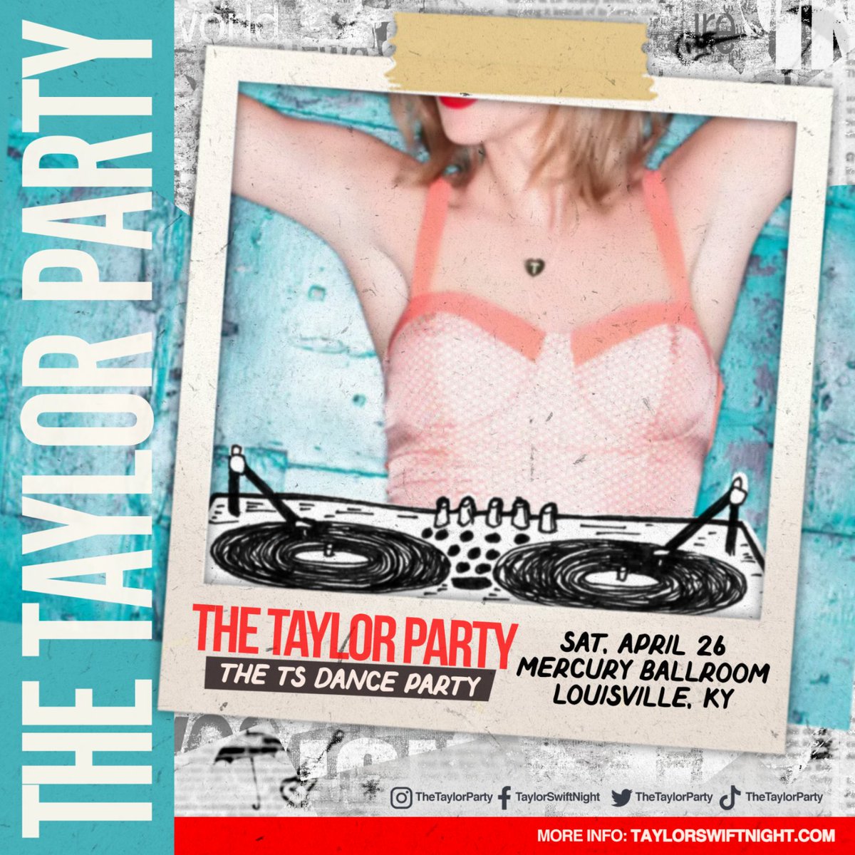 🚨JUST ANNOUNCED🚨
🎶 <a href="/thetaylorparty_/">THE TAYLOR PARTY</a>: THE TS DANCE PARTY - 18+
📅 Saturday, April 26
🎫 Presale starts Thursday at 12pm (code DUET) Tickets on sale Friday at 10am livemu.sc/4gTeBrj

#thetaylorparty