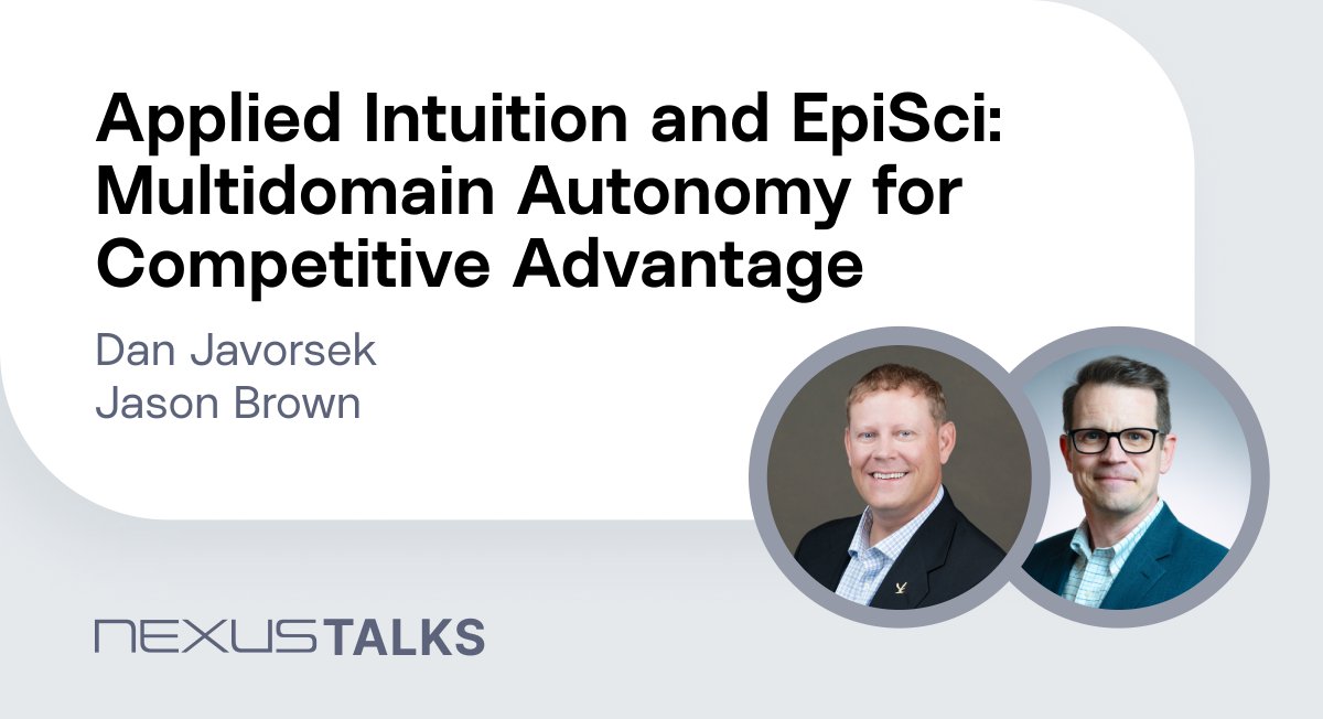 Learn how Applied Intuition and EpiSci plan to transform the future of defense in our upcoming webinar “Applied Intuition and EpiSci: Multidomain Autonomy for Competitive Advantage.”

Join on February 24th at 11:00 AM EST. Register now! community.applied.co/public/events/…

#autonomy #defense