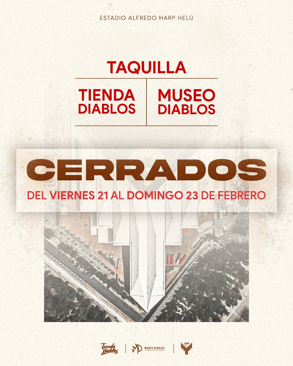 🚨Afición🚨

Debido a un evento masivo, cerraremos estos días.👆🏼 ¡Planea tu visita, te esperamos! 😊