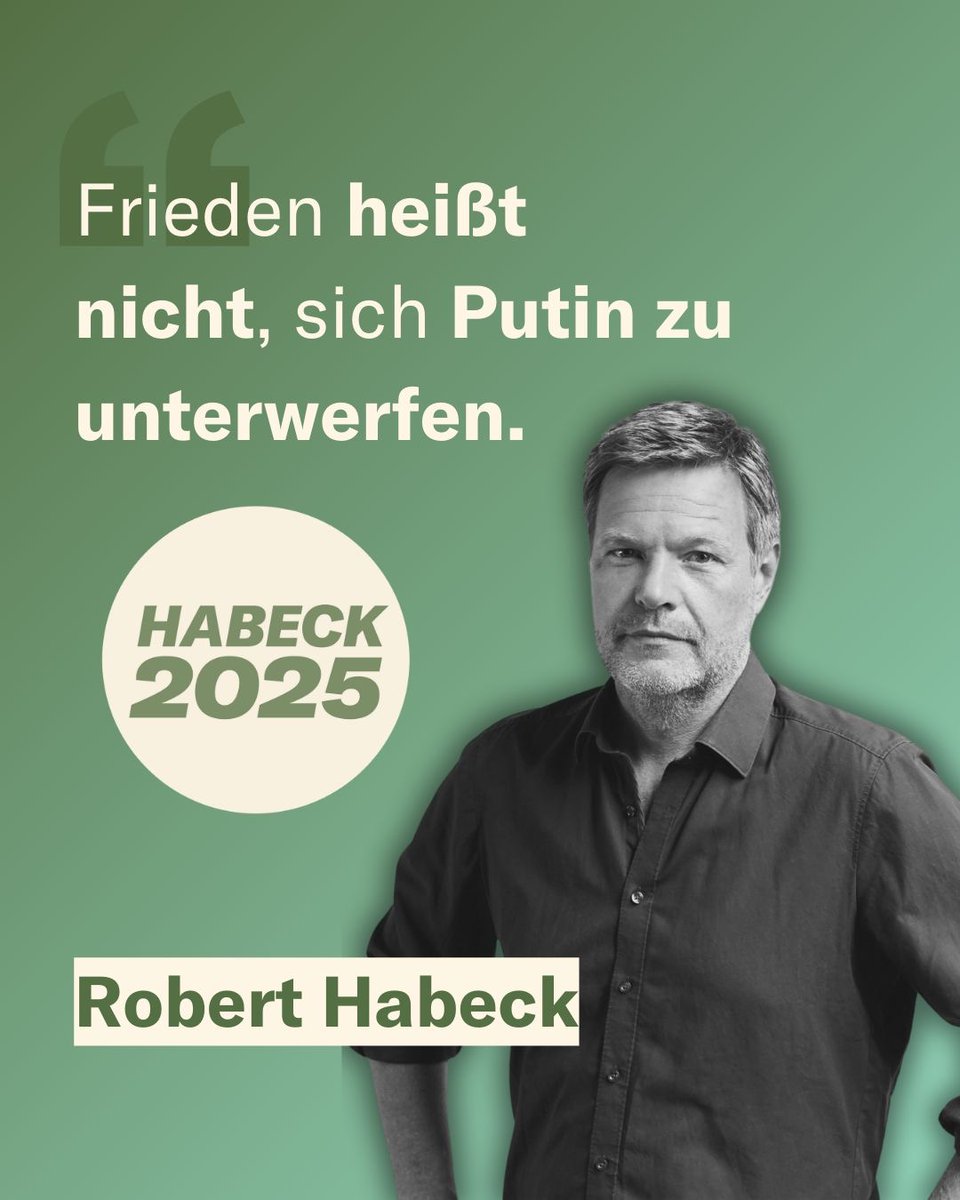 Trump verrät Europa 

Die #CDU mag Trump

Wer CDU wählt, verrät somit Europa und sich selbst 🤷🏼‍♂️

Klar soweit? 😉

Deshalb #Habeck4Kanzler 💚💚