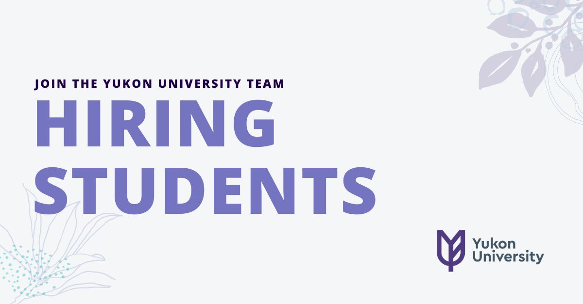 Yukon University (@yukonuniversity) on Twitter photo ⚠️ Looking for a student research assistant ⚠️
Submit an email explaining your interest and any relevant courses or work experience. You may attach a resume, too.
Please send it to Sara McPhee-Knowles at smcpheeknowles@yukonu.ca by February 26, 2025. ⚠️ Looking for a student research assistant ⚠️
Submit an email explaining your interest and any relevant courses or work experience. You may attach a resume, too.
Please send it to Sara McPhee-Knowles at smcpheeknowles@yukonu.ca by February 26, 2025.