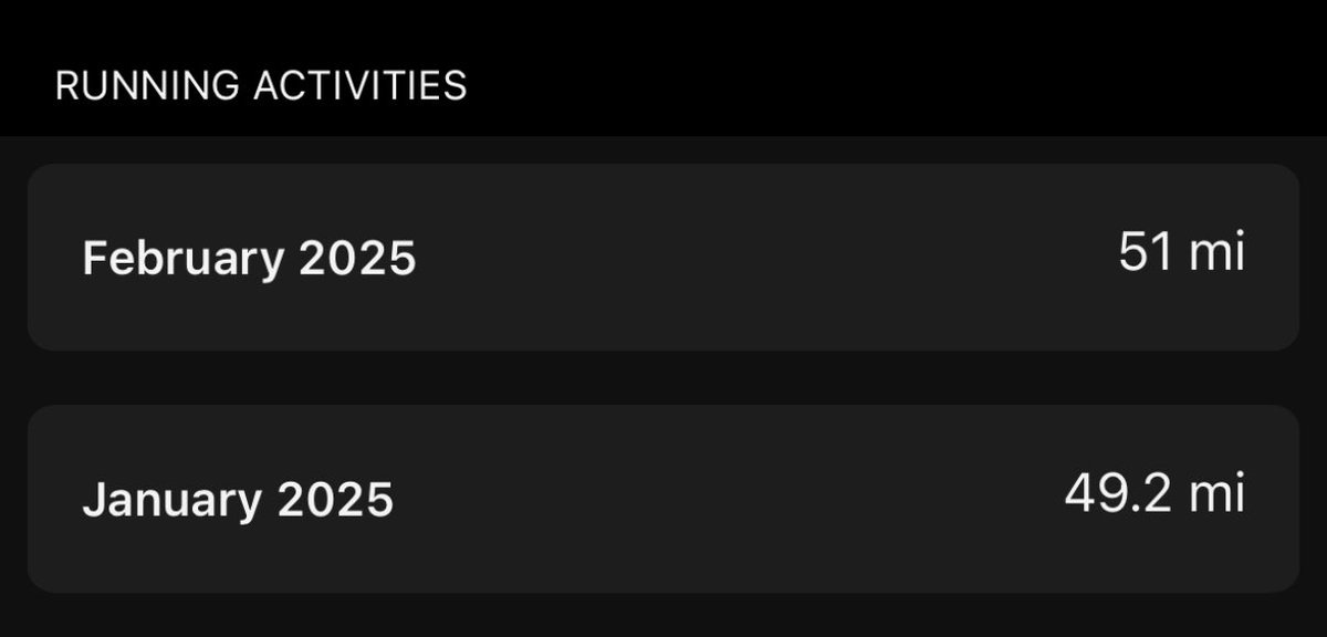 DaMENACE37's tweet photo. I’m so underprepared for my marathon next month. Last year I was running 120-140 miles each month in January and February 

This year I’m well behind those numbers. I was sick a lot Dec and Jan so I feel like I’m still trying to catch up. 
#Run #RunFluent 🏃🏽‍♂️ https://t.co/75eG3ykmF3