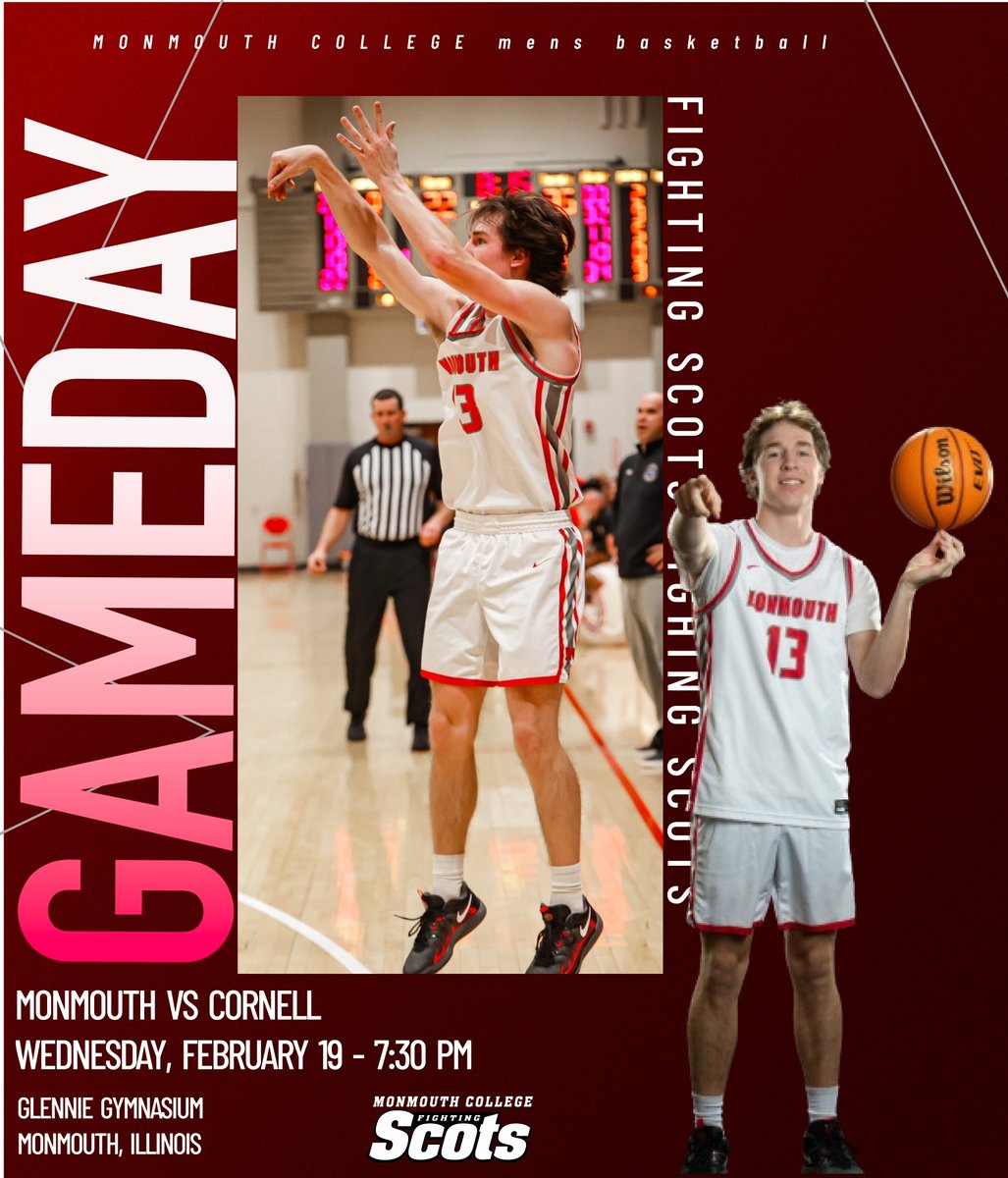 Monmouth Athletics (@mcfightingscots) on Twitter photo Basketball back at home tonight, Men can clinch the #1 seed with a win, come fill Glennie! <a href="/MonmouthCollege/">Monmouth College</a> #RollScots
<a href="/ScotsWHoops/">Monmouth College Womenās Basketball</a> at 5:30, <a href="/ScotsMHoops/">Monmouth Men's Hoops</a> to follow.
Watch: monmouthscots.com/watch/?Live
WBB Stats: monmouthscots.com/sidearmstats/wā¦
MBB Stats: monmouthscots.com/sidearmstats/m⦠Basketball back at home tonight, Men can clinch the #1 seed with a win, come fill Glennie! <a href="/MonmouthCollege/">Monmouth College</a> #RollScots
<a href="/ScotsWHoops/">Monmouth College Womenās Basketball</a> at 5:30, <a href="/ScotsMHoops/">Monmouth Men's Hoops</a> to follow.
Watch: monmouthscots.com/watch/?Live
WBB Stats: monmouthscots.com/sidearmstats/wā¦
MBB Stats: monmouthscots.com/sidearmstats/mā¦