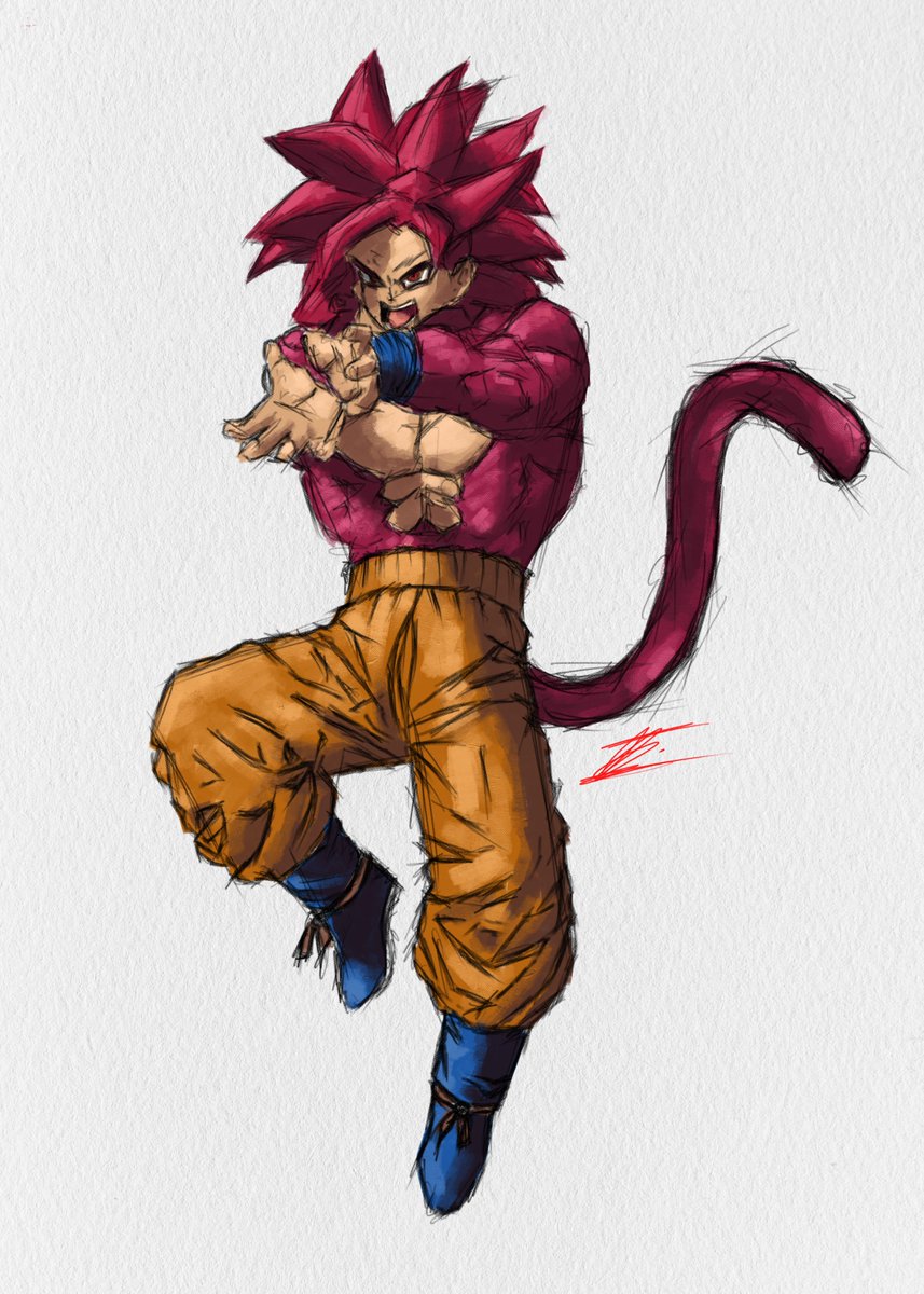MichaelCain01's tweet photo. SSJ4 Goku from DB Daima BUT as an adult :O
.
.
.
.
#goku #dragonball #supersaiyan4 #ssj4 #painting #dragonballdaima #super #canon #sketch #supersaiyan https://t.co/ntSFDuIS4i