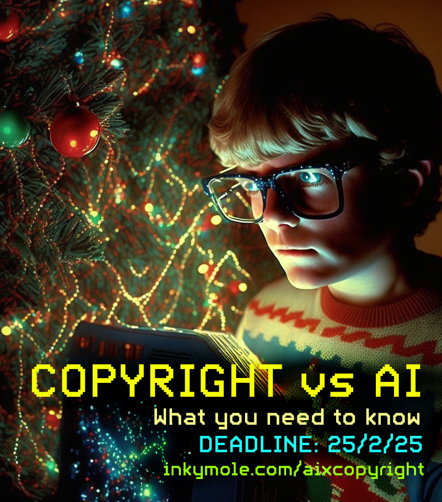 🤖PLEASE SHARE!🤖Since we're approaching the deadline to have our say on how + whether we allow copyright law to be compromised by the demands of the generative AI behemoths, I've put a list of articles + resources on my site. Have a look, and have a say
inkymole.com/aixcopyright