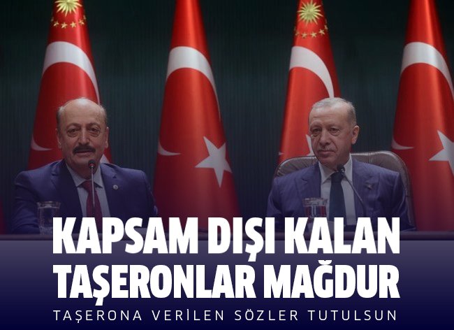 2018 yılından beri kadro kapsamı dışında bırakılan  taşeron işçiler olarak sesimizi duyurmaya çalışıyoruz.

7 koca yıl geçti.

Kamunun farklı ihale türlerini kullanmasının faturası Taşeron işçilere kesildi.

KadroAlamayan Taşeronlar sözünüzü tutun !
<a href="/Akparti/">AK Parti</a> 
<a href="/RTErdogan/">Recep Tayyip Erdoğan</a>