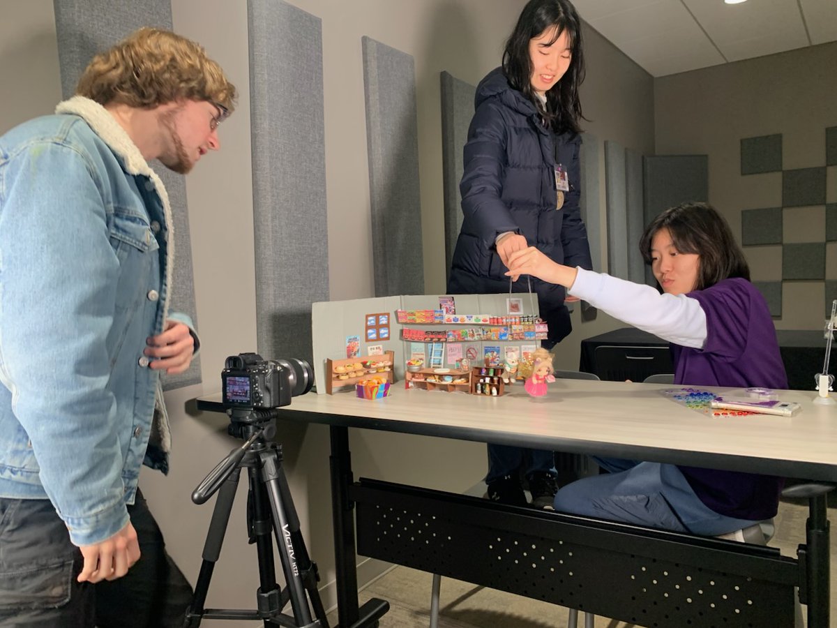 Production set design is wrapping up. Check out this group's miniature set design for their film! (Photos by Gabriel Machuca) <a href="/CTEReeseCenter/">James Reese Career and Technical Center</a> <a href="/FBISD_CTE/">Fort Bend ISD CTE</a>