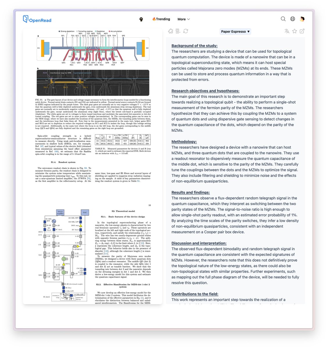 Eileen Wong (@eileenwongai) on Twitter photo <a href="/satyanadella/">Satya Nadella</a> The paper behind it: openread.academy/en/paper/readiโฆ
Breakdown of the paper:
The researchers are studying a device that can be used for topological quantum computation. The device is made of a nanowire that can be in a topological superconducting state, which means it can host special <a href="/satyanadella/">Satya Nadella</a> The paper behind it: openread.academy/en/paper/readiโฆ
Breakdown of the paper:
The researchers are studying a device that can be used for topological quantum computation. The device is made of a nanowire that can be in a topological superconducting state, which means it can host special
