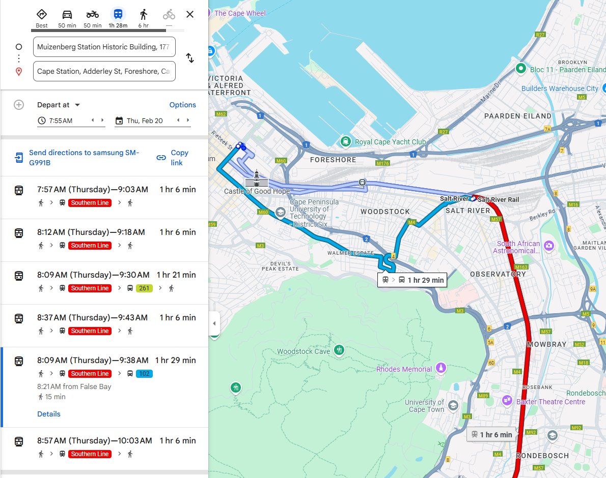 Cape Town trains are finally on Google Maps!