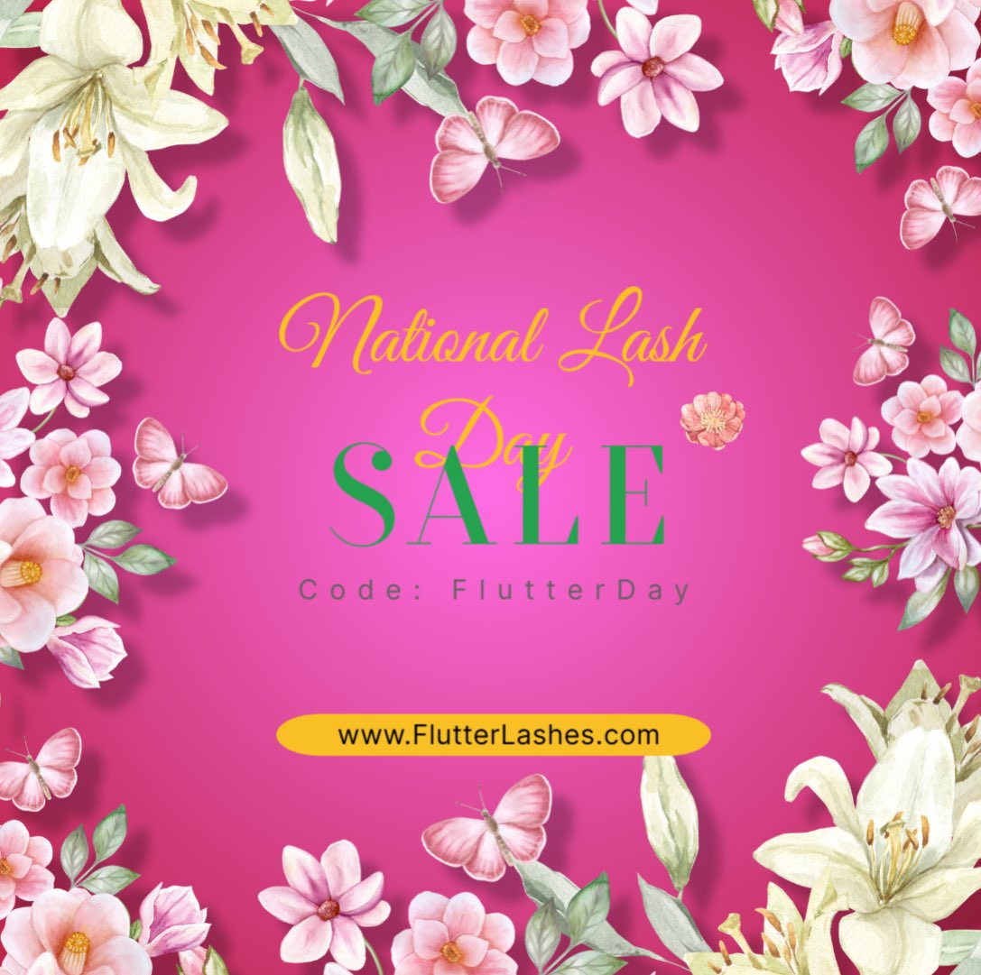 FlutterLashes1's tweet image. Today is a LASH kind of day! Celebrate National Lash Day with code: FlutterDay FlutterLashes.com